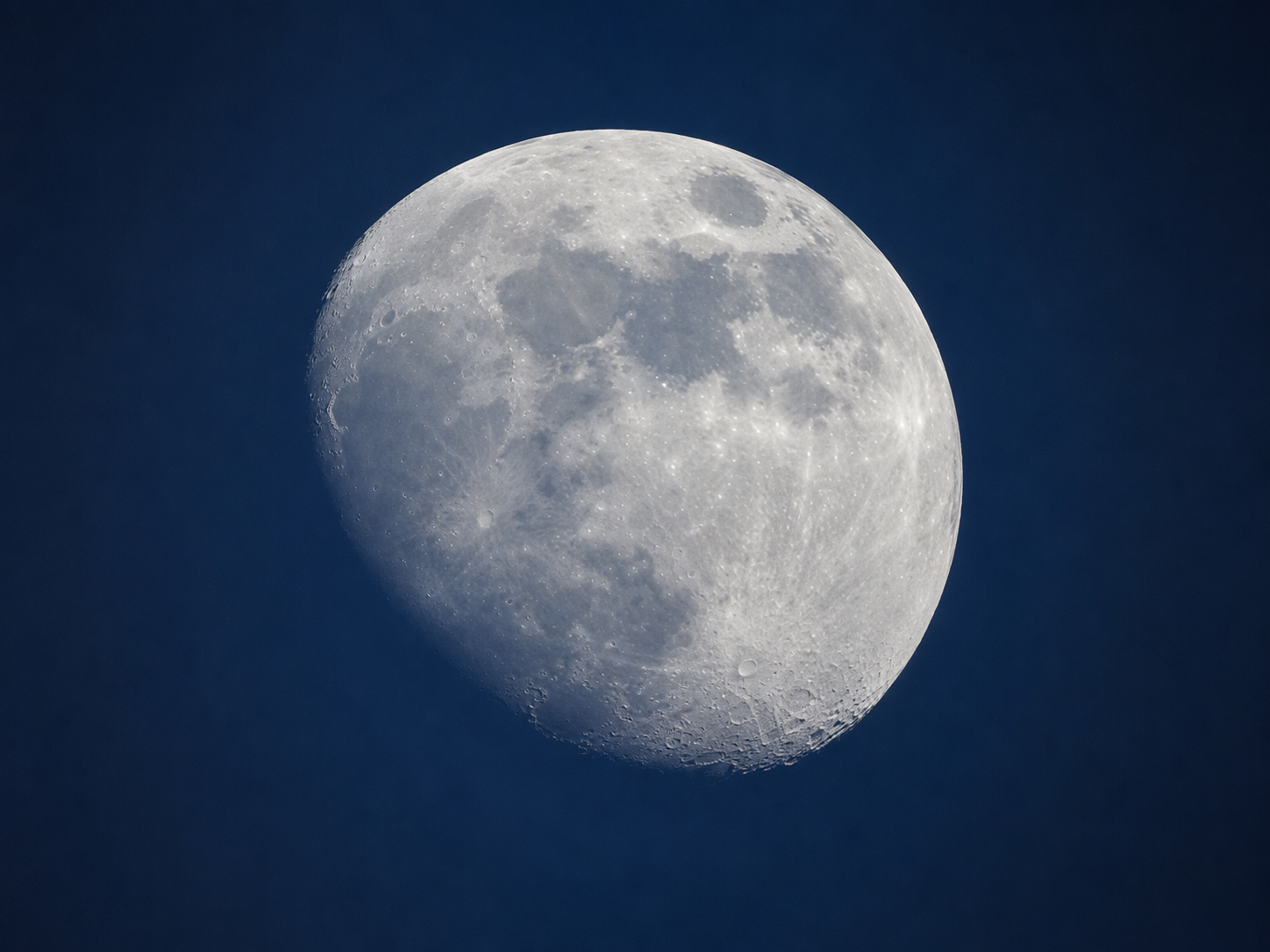 The Moon seen in a dark sky